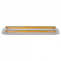 Dual 19 LED 12" Reflector Turn Signal Light Bars - Amber LEDs (Amber or Clear Lens)