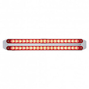 Dual 19 LED 12" Reflector Stop, Turn & Tail Light Bars - Red LEDs (Red or Clear Lens)