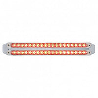 Dual 19 LED 12" Reflector Stop, Turn & Tail Light Bars - Red LEDs (Red or Clear Lens)