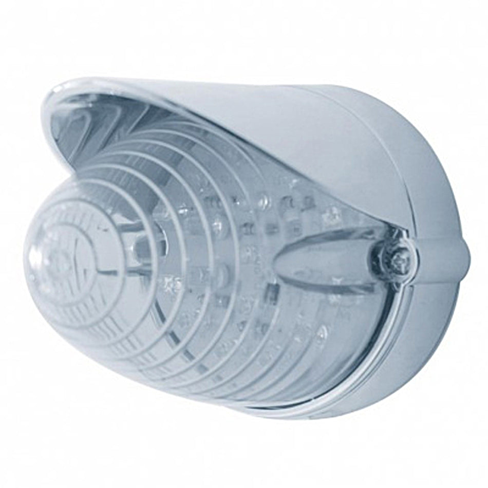 United Pacific - 19 LED Beehive Grakon 1000 Flush Mount Kit With Visor (Amber LEDs - Clear Lens)