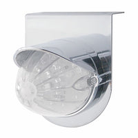 Stainless Steel Light Bracket w/ 19 LED Watermelon Light & Visor - Amber LEDs (Amber or Clear Lens)