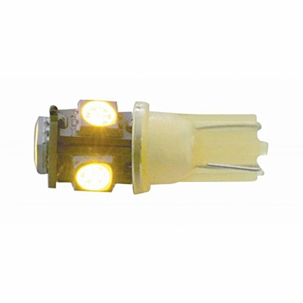 United Pacific - 5 High Power LED 360 Degree 194 Bulb - Amber, Blue, Red or White (2-Pack)