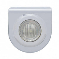 Stainless Steel Light Bracket With 3 LED 3/4" Mini Light - Amber, Blue, Red or White LEDs (Amber or Clear Lens)