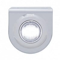 Stainless Steel Light Bracket With 3 LED 3/4" Mini Light - Amber, Blue, Red or White LEDs (Amber or Clear Lens)