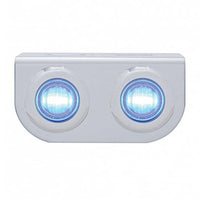 Stainless Steel Light Bracket w/ 2 X 3 LED 3/4" Mini Lights - Amber, Red, Blue or White LEDs (Amber or Clear Lens)