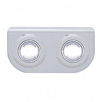 Stainless Steel Light Bracket w/ 2 X 3 LED 3/4" Mini Lights - Amber, Red, Blue or White LEDs (Amber or Clear Lens)