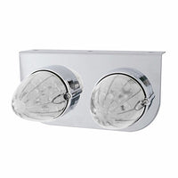 Stainless Steel Light Bracket w/ 2 X 19 LED Watermelon Lights - Amber LEDs (Amber or Clear Lens)