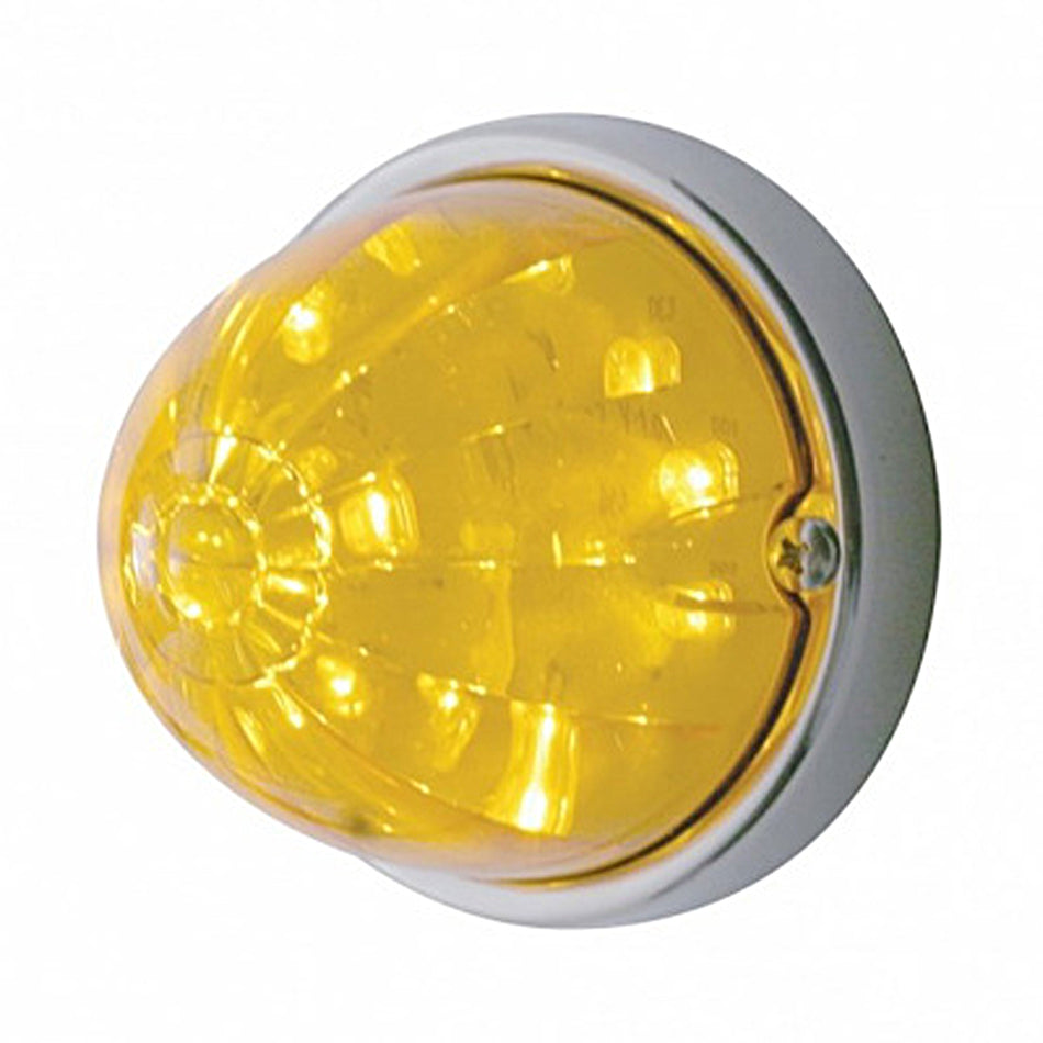 17 LED Dual Function Watermelon Light with Flush Mount Kit - Amber or Red LEDs (Amber, Red or Clear Lens)