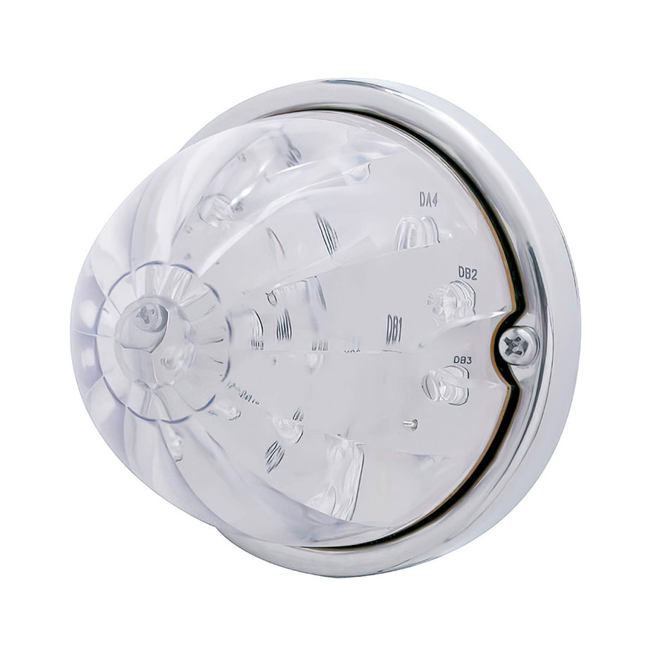 17 LED Dual Function Watermelon Light with Flush Mount Kit - Amber or Red LEDs (Amber, Red or Clear Lens)