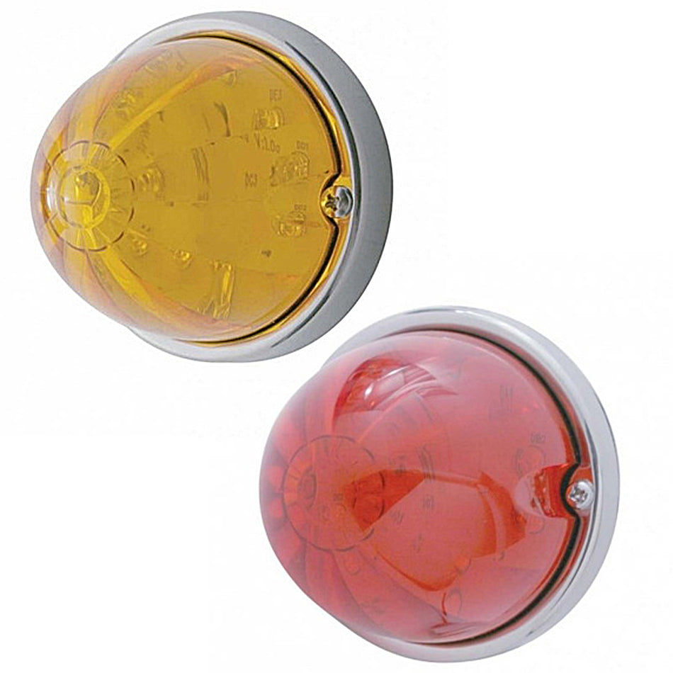 17 LED Watermelon Light with Flush Mount Kit - Amber or Red LEDs (Amber or Red Lens)
