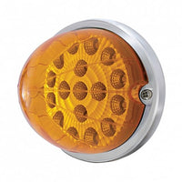 17 LED Watermelon Clear Reflector Flush Mount Kit - Amber or Red LEDs (Amber or Red Lens)