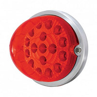 17 LED Watermelon Clear Reflector Flush Mount Kit - Amber or Red LEDs (Amber or Red Lens)