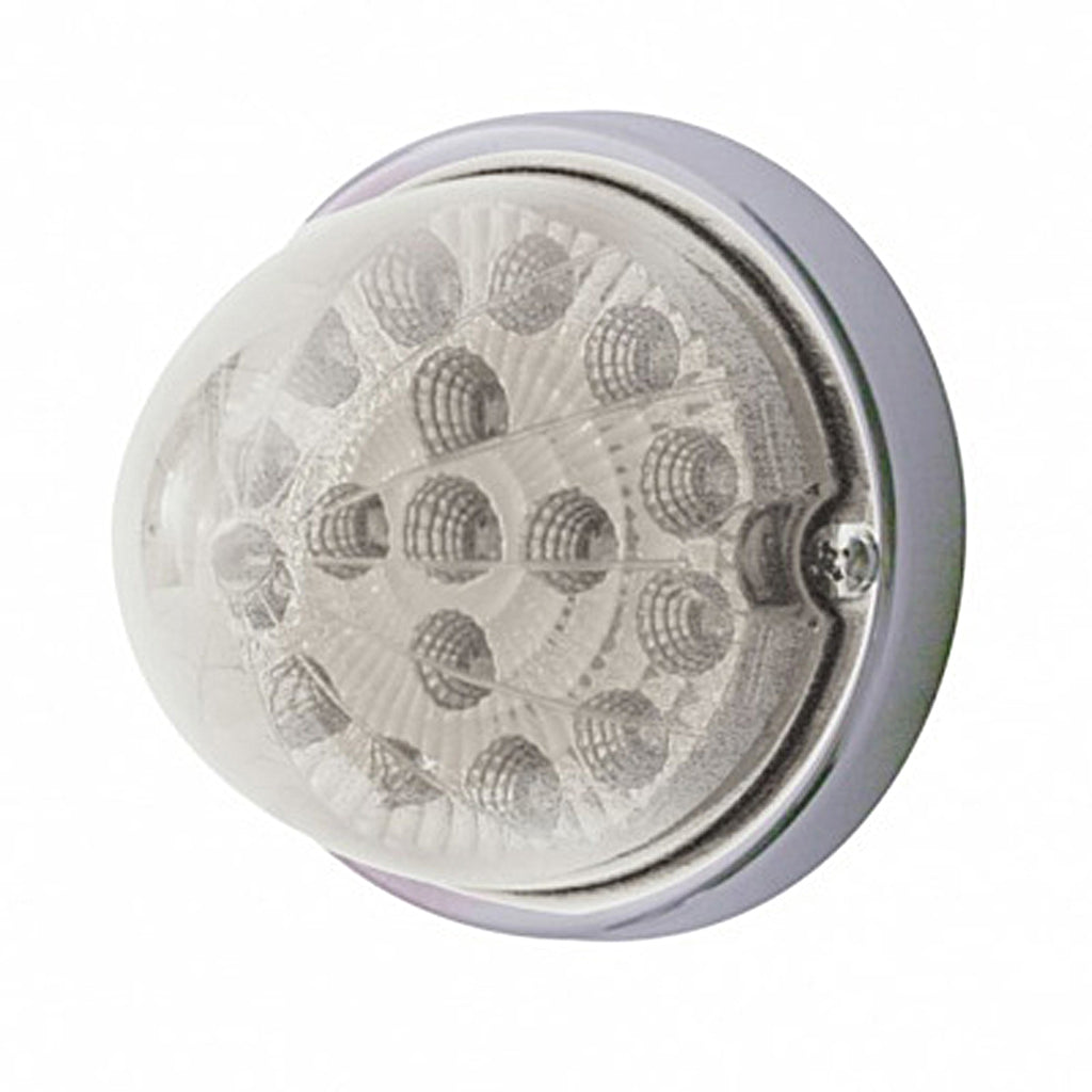 17 LED Watermelon Clear Reflector Flush Mount Kit - Amber or Red LEDs (Clear Lens)