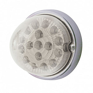 17 LED Watermelon Clear Reflector Flush Mount Kit - Amber or Red LEDs (Clear Lens)