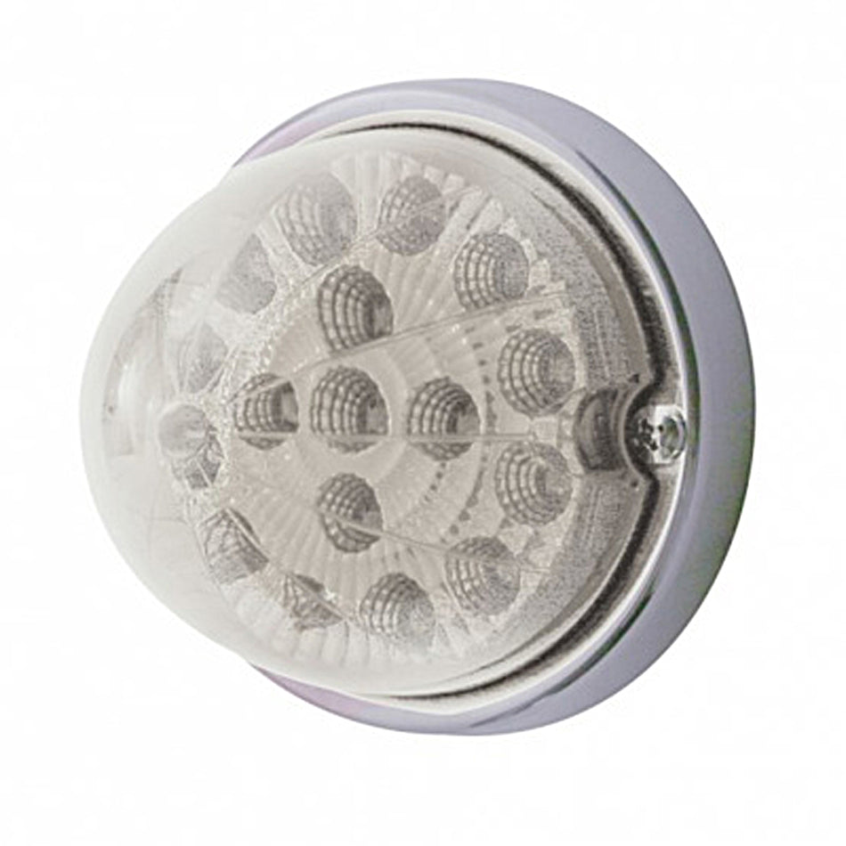 17 LED Watermelon Clear Reflector Flush Mount Kit - Amber or Red LEDs (Clear Lens)