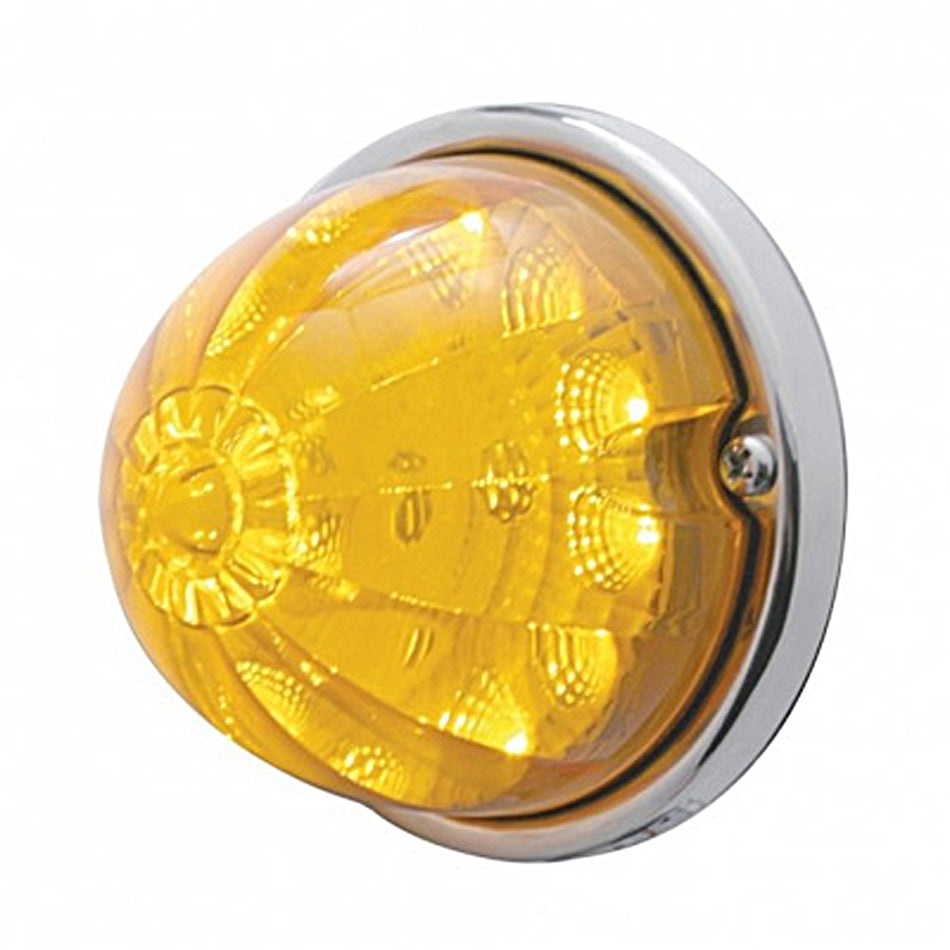 17 LED Reflector Watermelon Flush Mount Kit - Amber or Red LEDs (Amber, Red or Clear Lens)