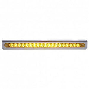 12-3/4" Stainless Steel Light Bracket w/ 19 LED 12" Light Bar - Amber or Red LEDs (Amber, Red or Clear Lens)