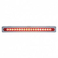 12-3/4" Stainless Steel Light Bracket w/ 19 LED 12" Light Bar - Amber or Red LEDs (Amber, Red or Clear Lens)