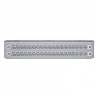 12-3/4" Stainless Light Bracket With 2X 19 LED 12" Light Bars - Amber or Red LEDs (Amber, Red or Clear Lens)