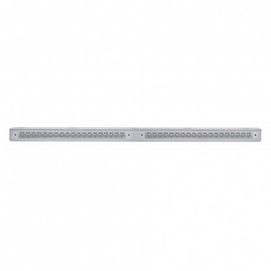 25-5/16" Stainless Light Bracket With 2X 19 LED 12" Light Bars - Amber or Red LEDs (Amber, Red or Clear Lens)