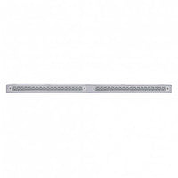 25-5/16" Stainless Light Bracket With 2X 19 LED 12" Light Bars - Amber or Red LEDs (Amber, Red or Clear Lens)