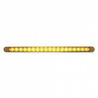 19 LED 12" Reflector Turn Signal Light Bar w/ Bezel - Amber LEDs (Amber or Clear Lens)