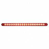 19 LED 12" Reflector Stop, Turn & Tail Light Bar w/ Bezel - Red LEDs (Red or Clear Lens)