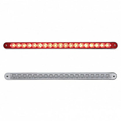 19 LED 12" Reflector Stop, Turn & Tail Light Bar w/ Bezel - Red LEDs (Red or Clear Lens)