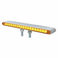 38 LED 12" Reflector Double Face Light Bar - Amber & Red LEDs (Amber & Red or Clear Lens)