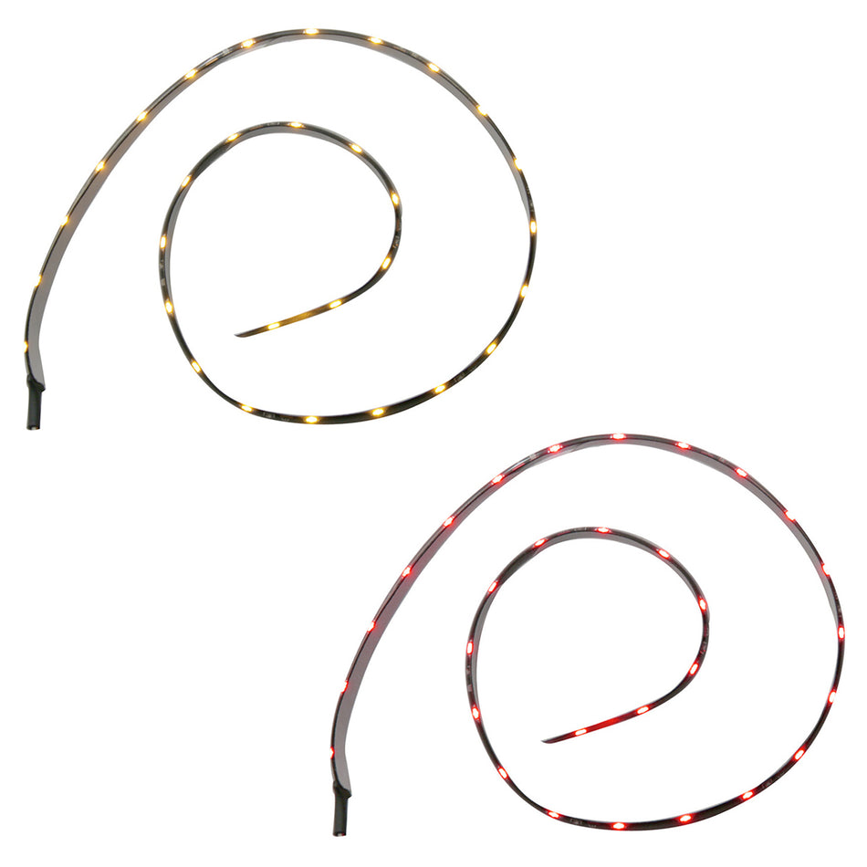 United Pacific - 30 LED 19-1/2" Auxiliary/Utility Flex strip Light - Amber or Red LEDs