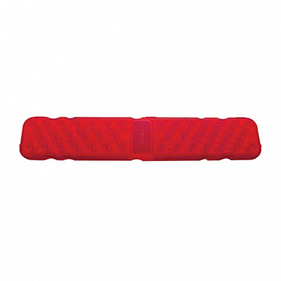 40 LED Rectangular Stop, Turn & Tail Light With or Without Chrome Bezel- Red LEDs (Red Lens)