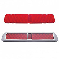 40 LED Rectangular Stop, Turn & Tail Light With or Without Chrome Bezel- Red LEDs (Red Lens)