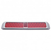 40 LED Rectangular Stop, Turn & Tail Light With or Without Chrome Bezel- Red LEDs (Red Lens)