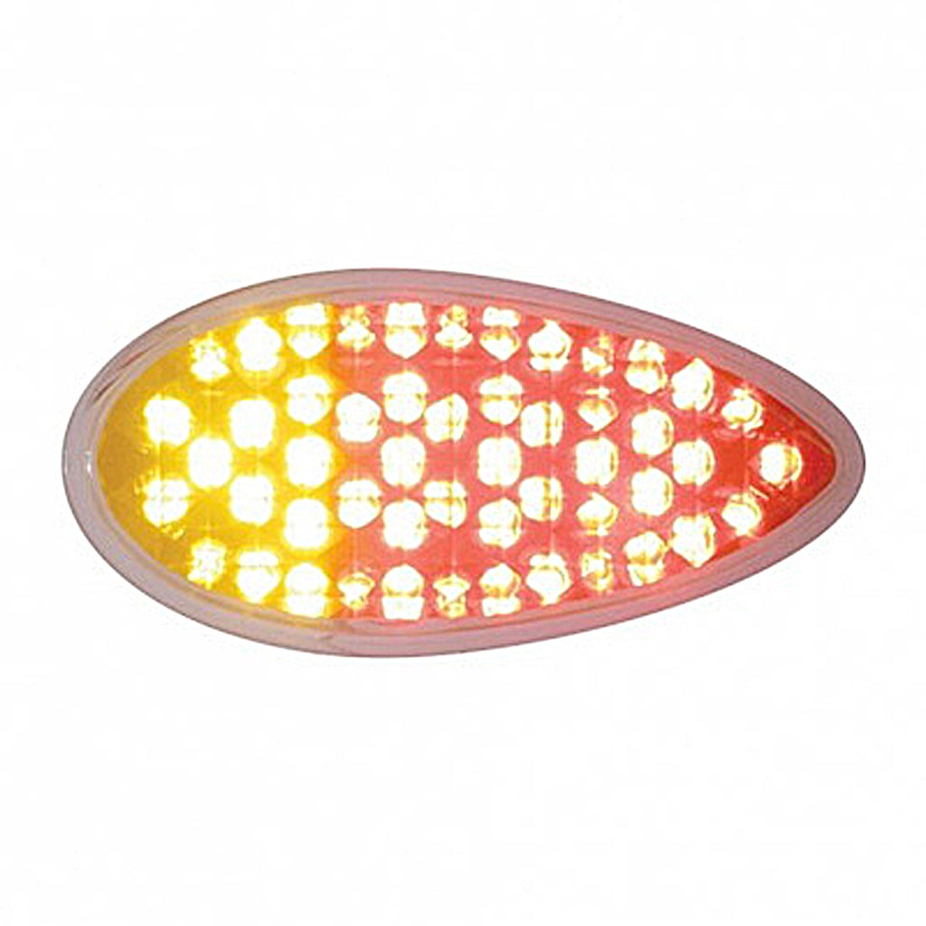 United Pacific - 51 LED Duo Auxiliary/Utility Light - Red & Amber LEDs (Clear Lens)
