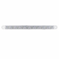 United Pacific - 10 LED 9" Dual Function Light Bar - Blue or White LEDs (Clear Lens)