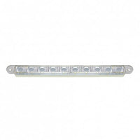 United Pacific - 10 LED 9" Dual Function Light Bar - Blue or White LEDs (Clear Lens)