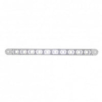 United Pacific - 10 LED 9" Dual Function Light Bar - Blue or White LEDs (Clear Lens)