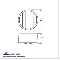 United Pacific - 9 LED 2" Auxiliary/Utility Light - White LED/Clear Lens