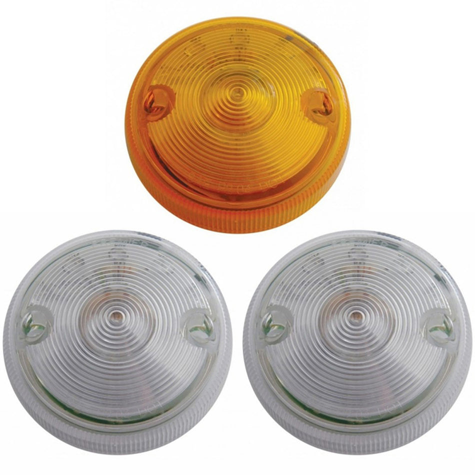 15 LED 3" Single Face Light Only - Amber or Red LEDs (Amber or Clear Lens)
