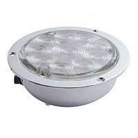United Pacific - 10 LED 4" Flange Mount Back-Up Light - White LEDs (Clear Lens)