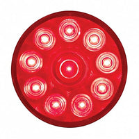United Pacific - 10 LED 4" Round Light (Stop, Turn & Tail) - Red LEDs (Red Lens)