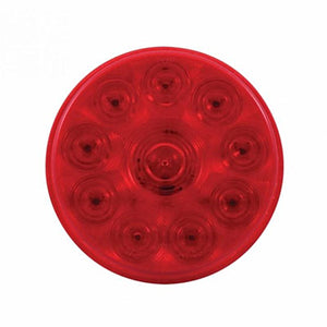 United Pacific - 10 LED 4" Round Light (Stop, Turn & Tail) - Red LEDs (Red Lens)