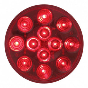 United Pacific - 12 LED 4" Round Light (Stop, Turn & Tail) - Red LEDs (Red Lens)