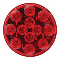 United Pacific - 12 LED 4" Round Light (Stop, Turn & Tail) - Red LEDs (Red Lens)
