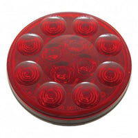United Pacific - 12 LED 4" Round Light (Stop, Turn & Tail) - Red LEDs (Red Lens)