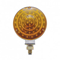 88 LED Single Stud Double Face Turn Signal Light - Amber & Red LEDs (Amber/Red or Clear Lens)