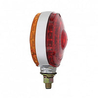 88 LED Single Stud Double Face Turn Signal Light - Amber & Red LEDs (Amber/Red or Clear Lens)