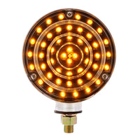88 LED Single Stud Double Face Turn Signal Light - Amber & Red LEDs (Amber/Red or Clear Lens)