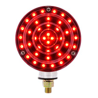 88 LED Single Stud Double Face Turn Signal Light - Amber & Red LEDs (Amber/Red or Clear Lens)