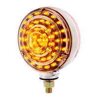 88 LED Single Stud Double Face Turn Signal Light - Amber & Red LEDs (Amber/Red or Clear Lens)